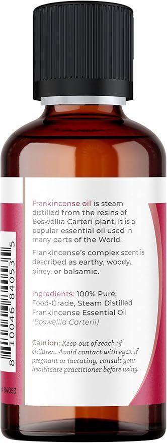 Viva Doria Frankincense Essential Oil, 100% Pure, Natural Essential Oil, Undiluted, for Aromatherapy | Food Grade, 30 mL (1 Fluid Ounce)