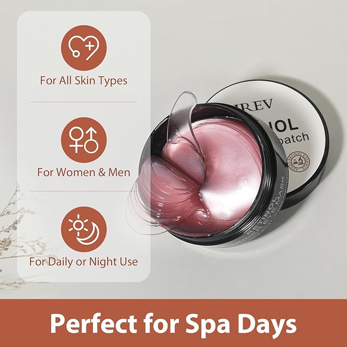 30 Pairs Retinol Collagen Under Eye Patches for Dark Circles Puffiness Wrinkles and Bags, Skin Treatment Pads for Women Gift, Anti Aging Moisturizer Under Eye Masks for All Skin Type