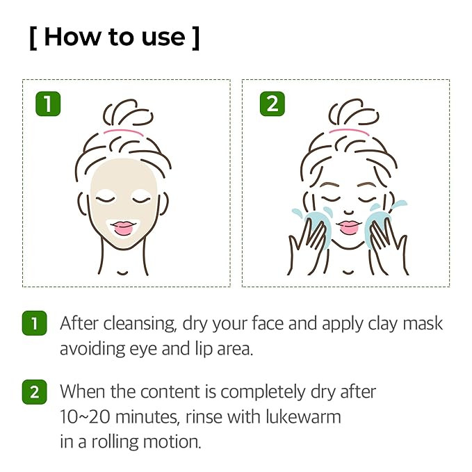 SOME BY MI Super Matcha Pore Clean Clay Mask - 3.52Oz, 100g - Made from Match Water for Sensitive Skin - Skin Moisturizing Effect with Sebum and Pore Care - Korean Skin Care