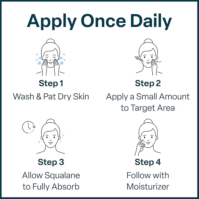 QRxLabs Pure Plant-Based Squalane Oil with Vitamin E (2 oz) - Organic ECOCERT/USDA Certified Squalane from Sugarcane - Moisturizer for Face, Body, Skin & Hair