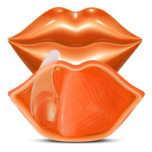 Charm Kiss 20Pc Moisturizing Lip Mask, Sleep Mask for Soft, Line-Free Lips - Orange