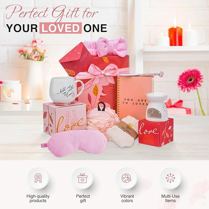 Luxury Spa Gift Box – Pampering & Relaxation Set for Birthday, Mother’s Day, Christmas – Gifts for Women, Grandma, Wife, Sister, Best Friend, or Girlfriend – Self-Care Essentials