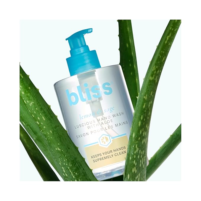 Bliss Lemon & Sage Luscious Hand Wash with Aloe – Hydrating, Refreshing Hand Soap with Coconut Oil & Vitamin B5 – Gently Cleanses Without Drying – 12.14 fl oz