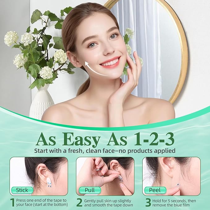 Face Tape Lifting Invisible,200PCS Face Lift Tape Invisible, Turkey Neck Tape Face Lifter Tape for Makeup Facelift Tape Instant Face Lift Facial Tape for Women Double Chin Jowls Eyebrow Sagging Skin