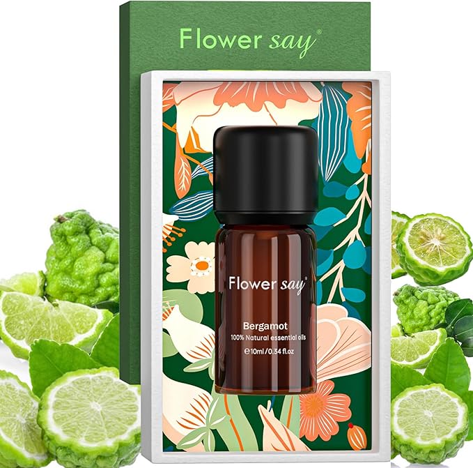 Bergamot Essential Oil 0.34Oz - 100% Pure Natural MAX Undiluted Premium Therapeutic Grade Essential Oils for Diffuser/Skin Care/Massage/Hair/Toenails