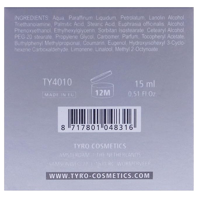 TYRO 24 Hour Eye Treatment - Specifically Designed For The Eye Area - Combats Free Radicals And Visible Signs Of Ageing - Helps Skin Retain Moisture - Suitable For All Skin Types - 0.51 Oz