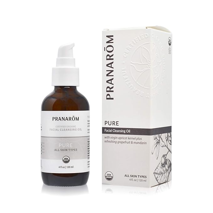 Pranarom - Pure Facial Cleansing Oil (4oz / 120ml) - 100% Pure & Natural Essential Oil Facial Cleanse for Makeup & Impurity Removal