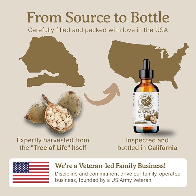 Bella Terra Oils Pure Baobab Oil – 1gallon, Ancient African Beauty Elixir for Hair & Skin, Radiance, Hydration