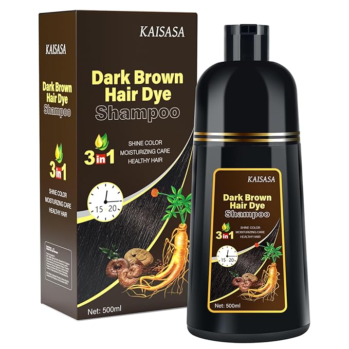 Bablabear Hair Mask Treatment for Dry Damaged Colored Hair and Dark Brown Hair Dye Shampoo 3 in 1 Bundle Set