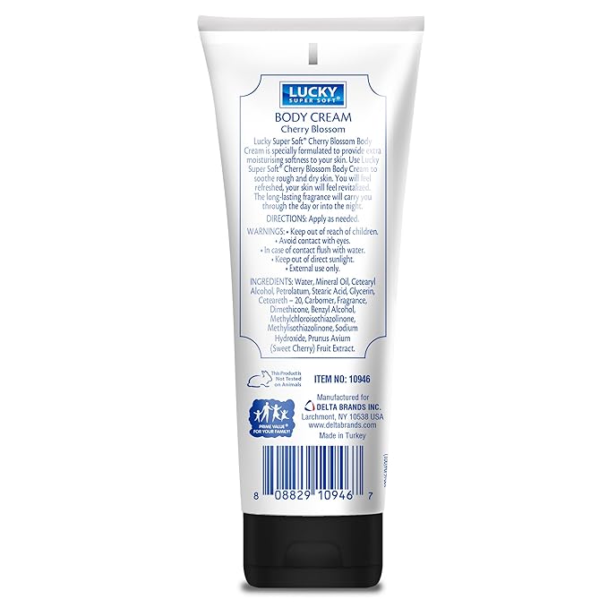 Lucky Super Soft Body Cream, Cherry Blossom, 8 Ounce