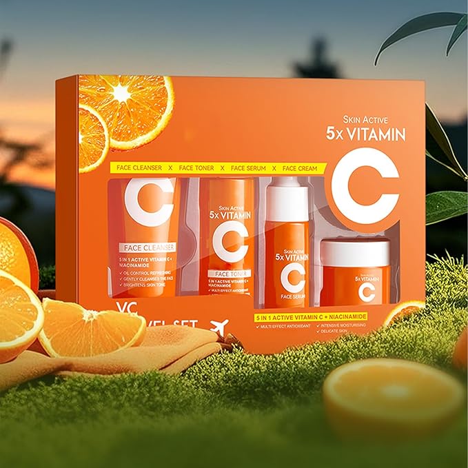 Vitamin C skin care set, hydrating and smooth skin,