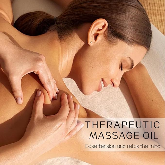 Massage Oil Kit for Massage Therapy, Spa Relaxing Aromatherapy Body Oil Set - Natural Scents of Lavender, Eucalyptus, Sweet Almond, White Tea, Coconut & Jojoba Oil (6 Pack)