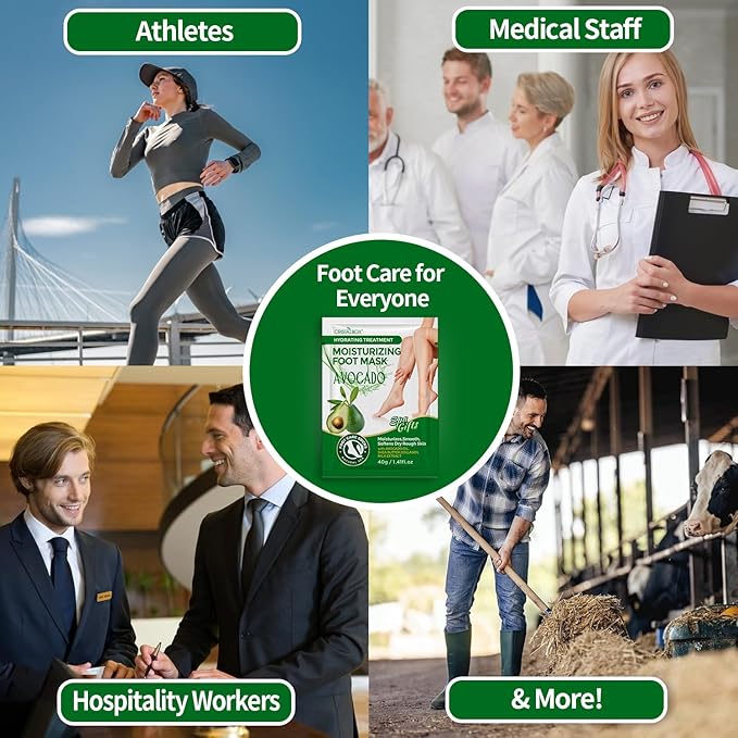 Moisturizing Foot Mask 5 Pack,Hydrating Foot Masks for Dry Cracked Feet,Moisturizing Socks Dry Skin Moisturizer for Soft and Smooth Touch Feet,Foot Care Spa Gifts for Women Men Mother's Day Gifts