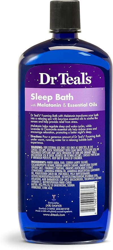 Dr Teal's Foaming Bath Variety Gift Set (2 Pack, 34oz Ea.) - Relax & Relief Eucalyptus & Spearmint, Melatonin Sleep Bath - Essential Oils Blended with Pure Epsom Salt Eases Aches & Aids in Sleep