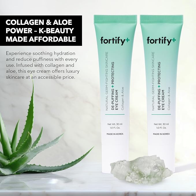 Fortify 9-in-1 Natural Skincare Eye Cream โ Anti-Aging Under Eye Cream for Dark Circles, Puffiness & Bags Under Eyes โ 30ML