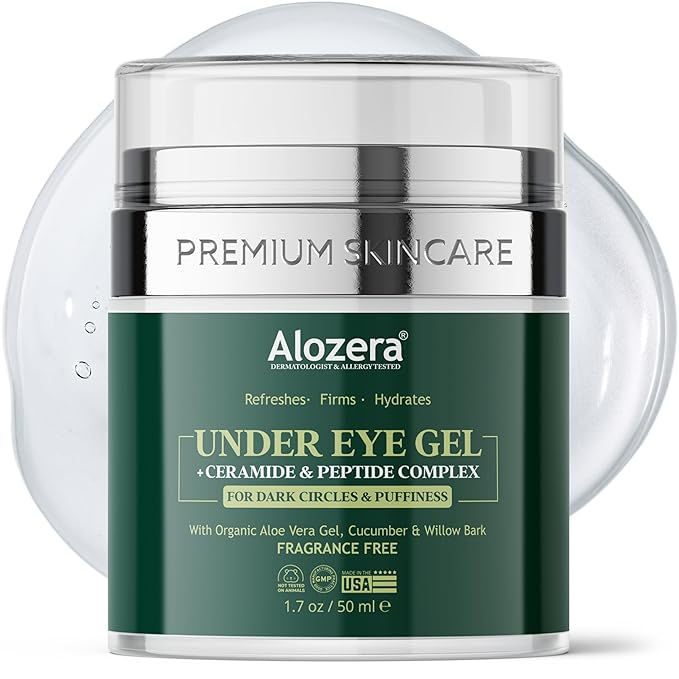 Under Eye Gel Cream – Reduces Dark Circles & Puffiness, Repairs & Moisturizes, Hydrating and Refreshing Formula for Under Eyes Skin, 1.7 oz
