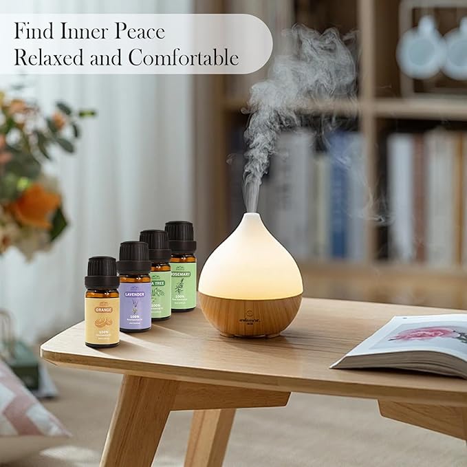 8 Pack 10 ML 2025 Pure Aromatherapy Essential Oil Set Pure Essential Oil Kit for Diffuser for Home,Candle Making Peppermint, Lavender,Eucalyptus,Tea Tree,Rose, Rosemary,Clove Orange