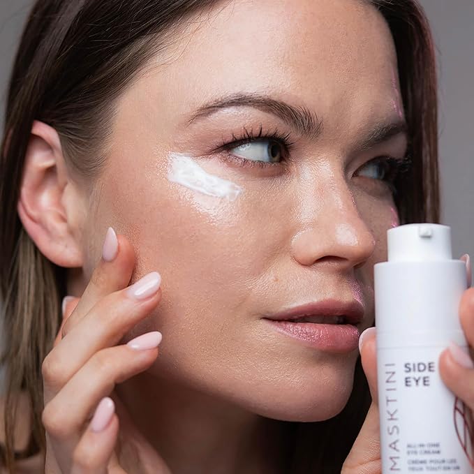 Side Eye All-in-One Eye Cream, 0.5 ounce - Face Moisturizer - with Apple and Green Tea Extracts - Collagen Boosting - Eye Cream for Puffiness (Pack of 2)