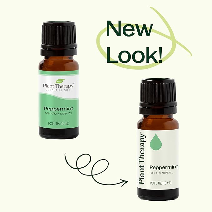Plant Therapy Peppermint Essential Oil 30 mL (1 oz) 100% Pure, Undiluted, Natural Aromatherapy for Diffuser & Topical Use, Relaxation, Digestion, Respiratory, & Massage, Peppermint Oil for Skin & Hair