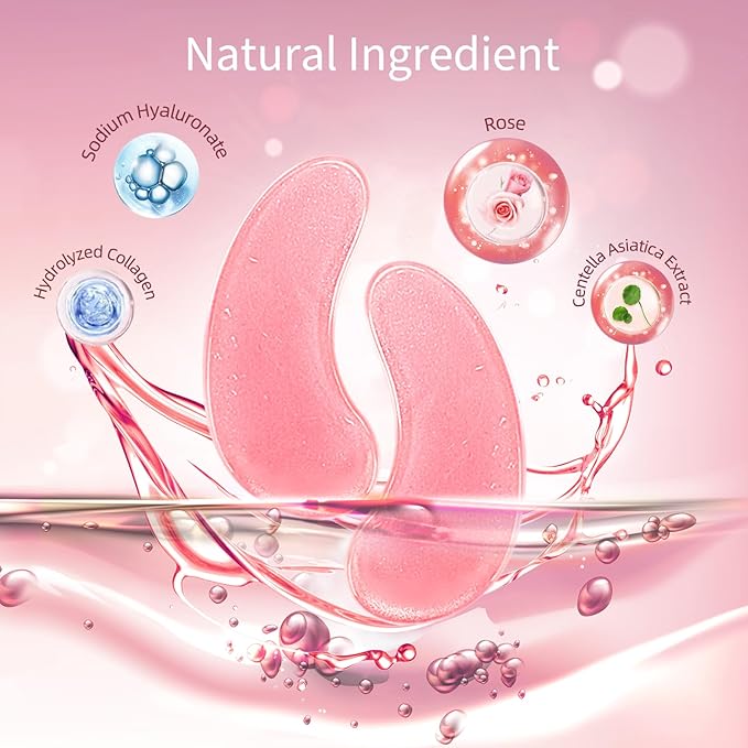 Under Eye Patches, 40 Pairs Eye Mask for Dark Circles, Puffy Eyes, Undereye Bags,Wrinkles,Eye Mask Patches with Rose, Eye Treatment Skin Care for Men & Women Gift