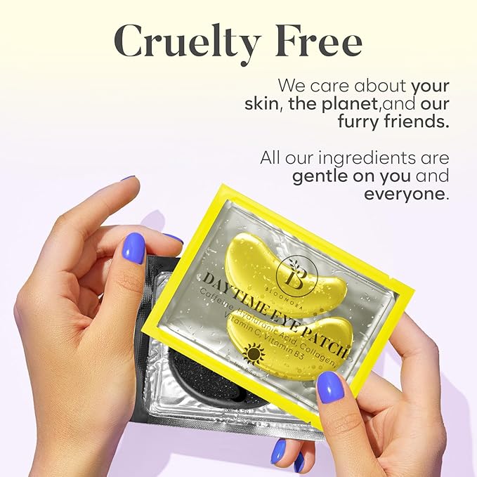 Under Eye Patches for Puffy Eyes and Dark Circles, Gel Eye Masks with Caffeine, Collagen & Vitamin C, Deeply Moisturizing, Bachelorette Party Favors, Bridesmaid Gifts (30 Pairs, Day & Night)