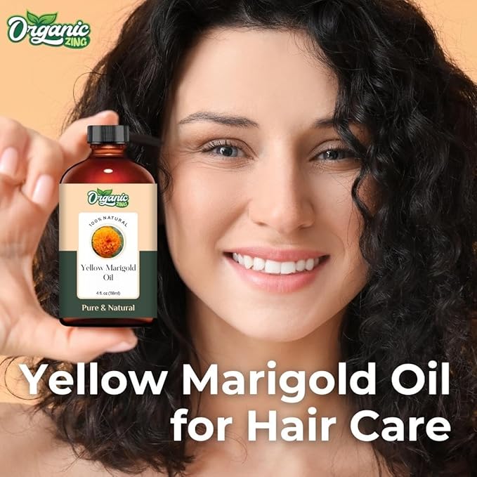 Yellow Marigold (Tagetes erecta) Oil | Pure & Natural Essential Oil for Aroma, Diffusers & Skincare- 118ml/4 fl oz