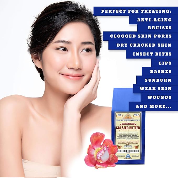 Ancient Health Remedies Cosmetic Grade, PURE SAL SEED BUTTER 1 LB (16 oz) BLOCK, Bulk, Odor Free Alternative to Raw Butters. Ideal Healing Base for DIY Balms, Creams, Hair and Hand Creams (INDIA).