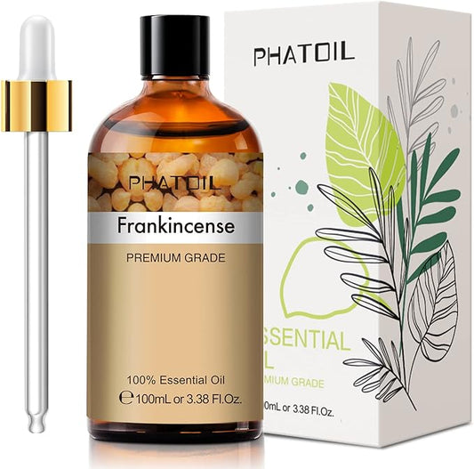 Frankincense Essential Oil 100ML, Essential Oils for Diffuser, Humidifier, Aromatherapy, Perfect for DIY Soap, Candle, Bath Bombs Making