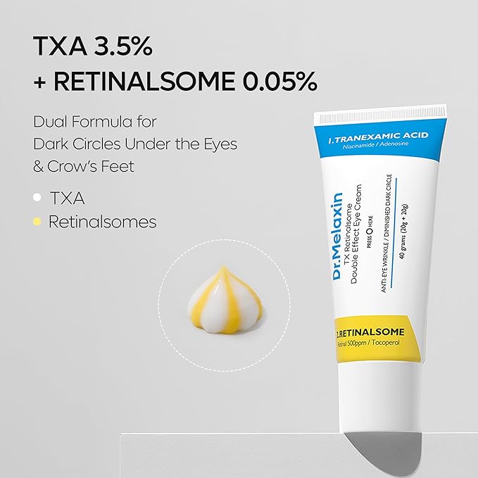 TX Tranexamic Acid Retinalsome Dual Eye Cream with Adenosine Niacinamide for Dark circle Repairing | Daily Anti-Aging Under Eye Care | 50ml - Korean Skin care