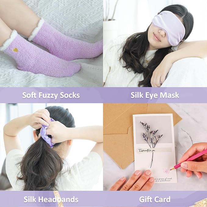 Birthday & Get Well Soon Care Packages & Gift Baskets for Her - Bath Relaxing Spa Set - Self Care Gifts for Women Who Have Everything