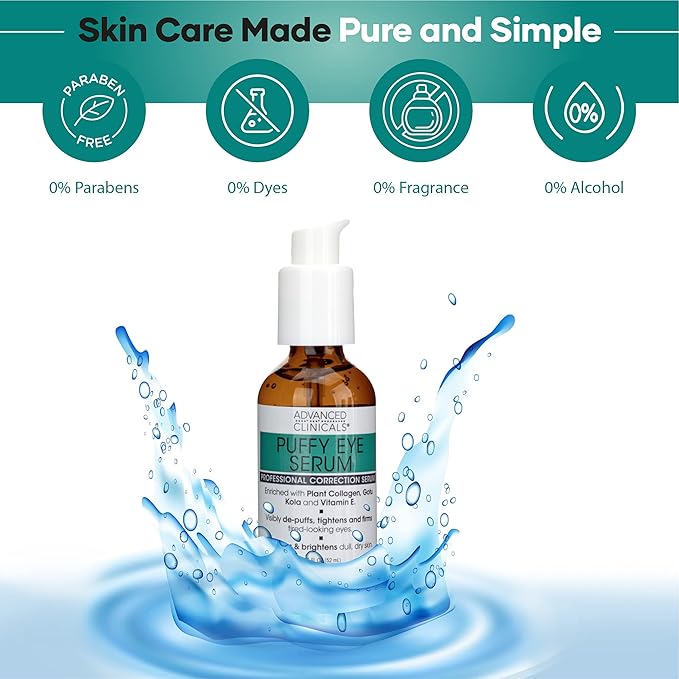 Advanced Clinicals Vitamin C Brightening Cream + Puffy Under Eye Brightening Serum Set