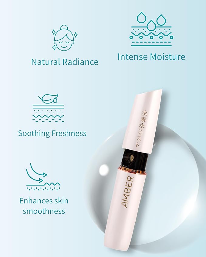 Hydrogen Rich Water Facial Sprayer Nano Mister Portable Face Deep Moisturizing | SPE PEM Technology for Face Hydrating Antioxidant Skin Care Daily Makeup 1400 ppb- Upgraded