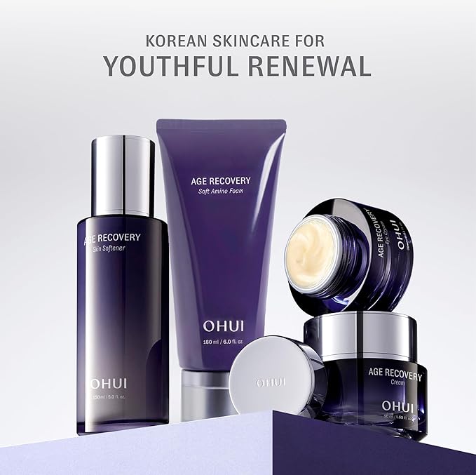 OHUI Age Recovery Eye Cream | Korean Skin Care | Moisturizing Eye Treatment with Collagen & Peptides | Visibly improves Firmness, Wrinkles, and Dark Circles