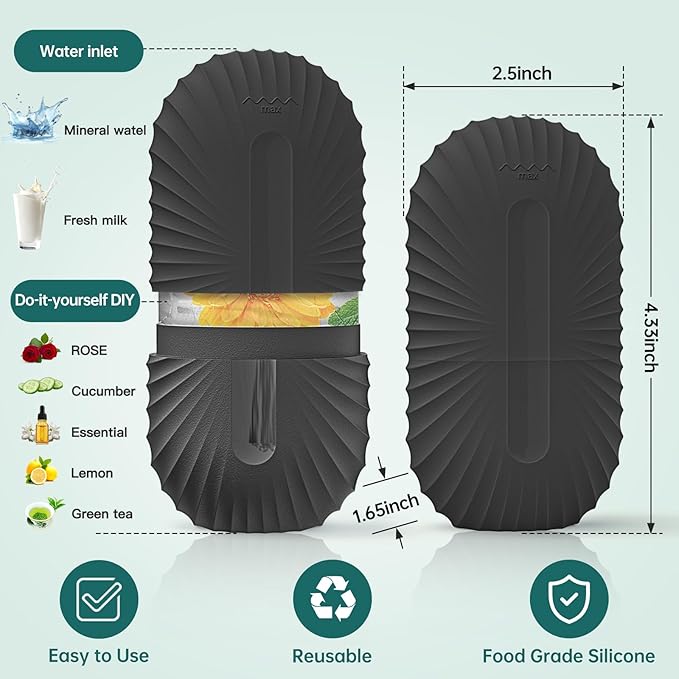 Ice Face Roller, Ice Cube Roller for Face,Facial Beauty Ice Roller Skin Care Tools,De-Puff Eye Bags, Reduce Migraine Pain(Black)