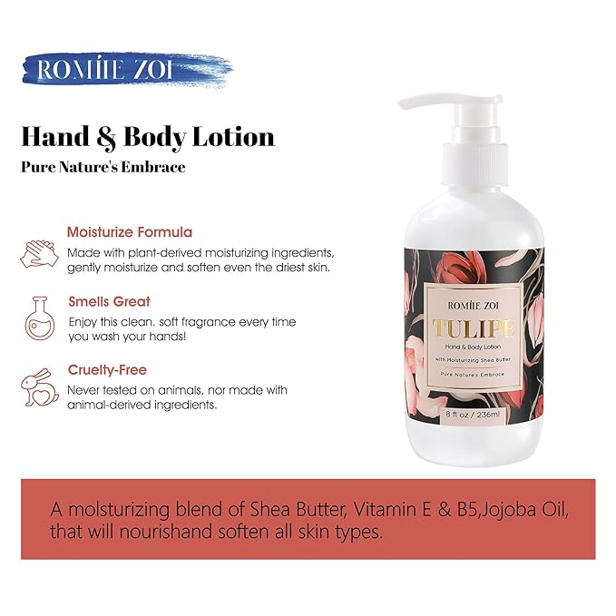 Daily Hand & Body Lotion with Moisturizing Shea Butter for All Skin Type- Tulipure - 236 ML / 8 FL OZ