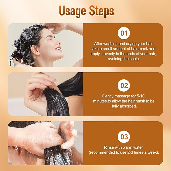 Amino Acid Essence Luxury Nourishing Hair Protein Cream, Amino Acid Moisturizing Repair Hair Care Conditioner, Repairing Essence Hair Mask for Dry, Frizzy, and Damaged Hair (500ml)