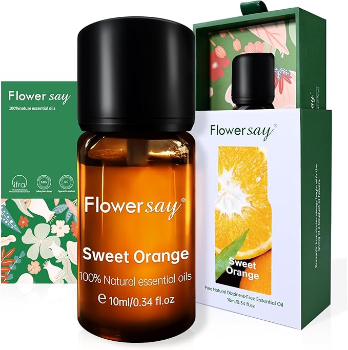 Sweet Orange Essential Oil - 100% Pure Natural MAX Undiluted Premium Therapeutic Grade Essential Oils for Diffuser/Skin Care/Massage/Hair/Toenails - 0.34Oz(10Ml)