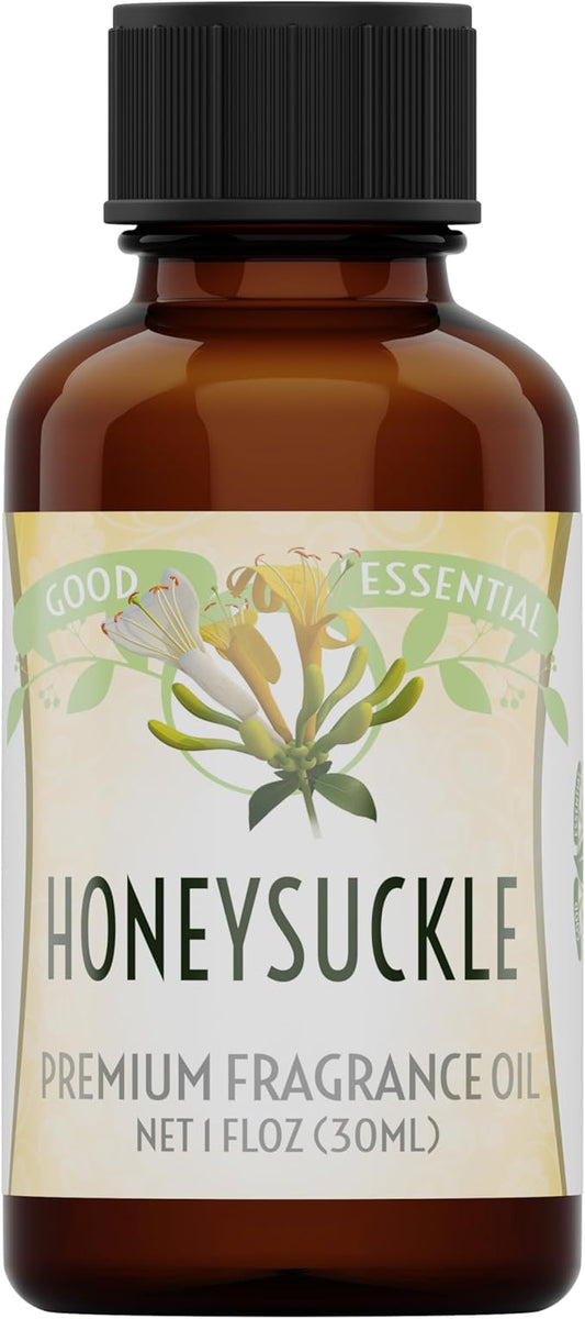 Good Essential Professional Honeysuckle Fragrance Oil 30 ml (1 fl oz), Honeysuckle Scent for Diffusers, Candle Making, Soaps, Lotions, Perfume