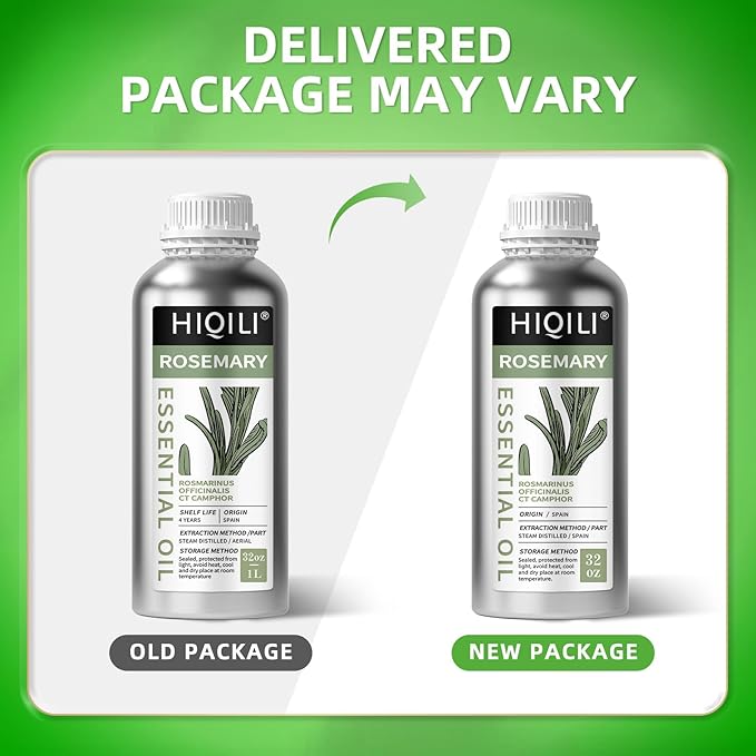 HIQILI 1000ML Rosemary Oil for Hair Growth, Add to Shampoo & Conditioner, 100% Pure Undiluted - 32 Fl Oz