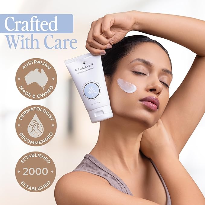 Vitamin E & Colloidal Oatmeal Moisturizing Face & Body Lotion - Hydrating pH-Balanced Moisturizer for Dry Skin - Suitable for Kids, Teens & Adults, 120ml (4.05 fl oz)