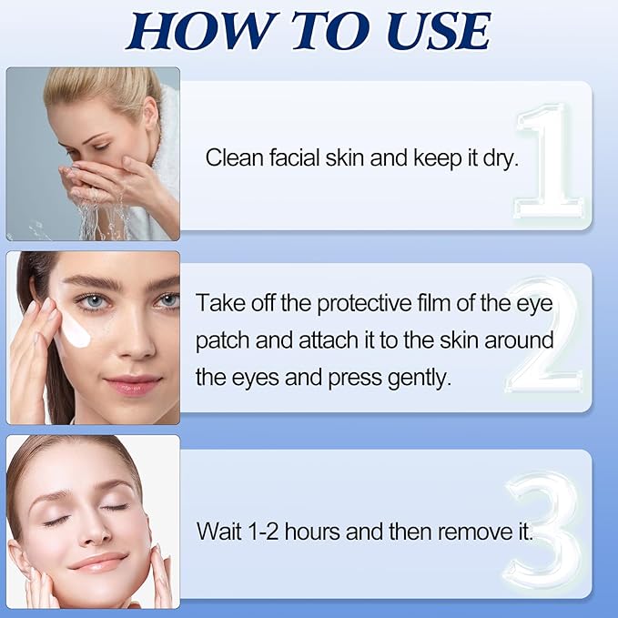 12 Picecs Malora Microglow Eye Patches,Hyaluronic Patchess for Under,Malora Under EyePatches for Wrinkles,Reduces Puffiness & Eye Bags,Under Eye Wrinkles Hydrating Sticker Mask (2Box)