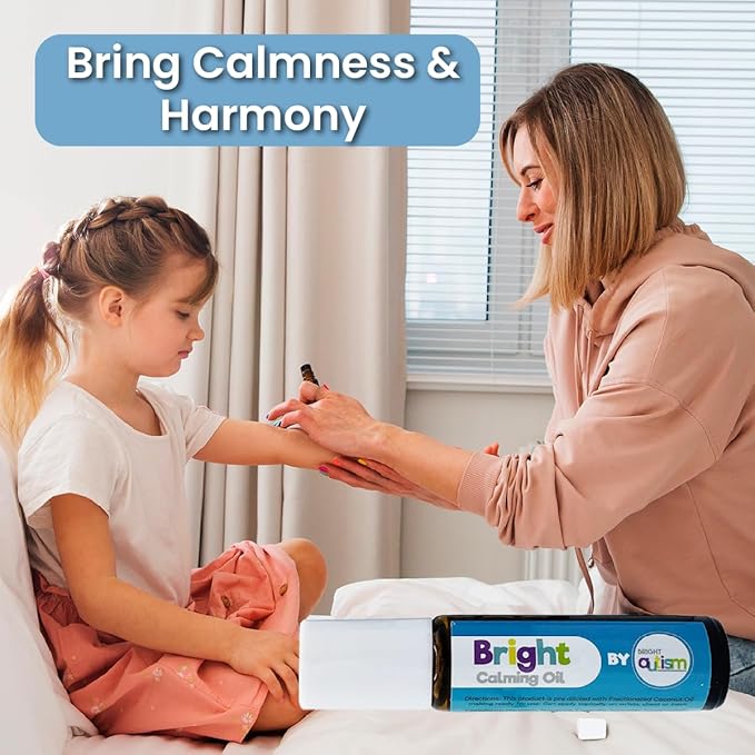 Bright Calming Oil by Bright Autism - Essential Kids Oil for Stress Relief - Natural Sleep Aid, Gentle Organic Blend Roll-On 10ml - Great Addition to Your Kids Sleep Routine.