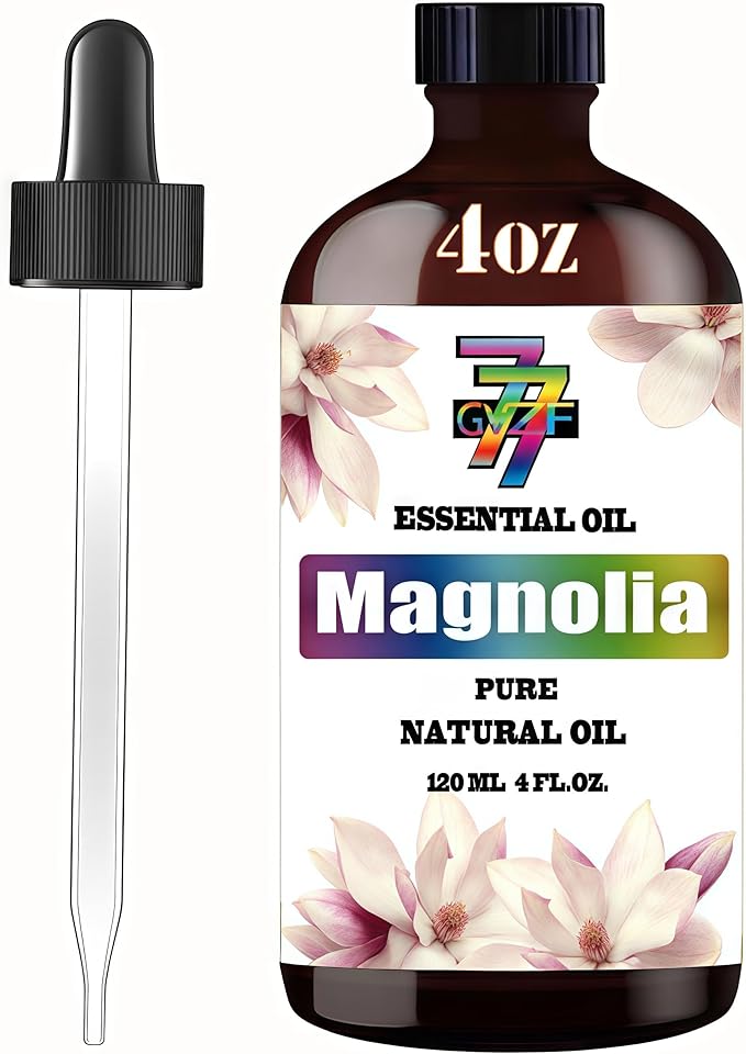 Magnolia Essential Oil,Magnolia Oils 4 oz/120 ml of diffusers, humidifiers, Home Baths, Cleaning Products, Yoga, DIY Soaps and DIY Scented Candles