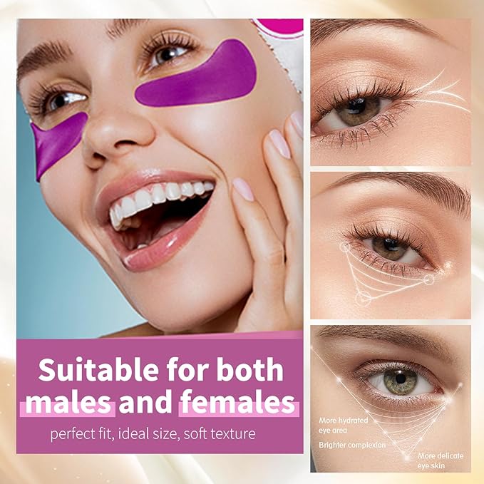 MOND'SUB Premium Under Eye Patches, Gel Eye Patches Hydrating & Refresh for Puffy Eyes, Under Eye Bags & Dark Circles, Natural Collagen Eye Gels Pads, Crystal Anti-Aging Eye Mask (Purple)