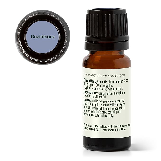 Plant Therapy Ravintsara Essential Oil 10 mL (1/3 oz) 100% Pure, Undiluted, Therapeutic Grade