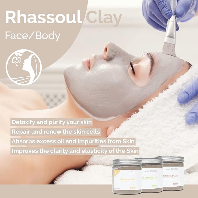 Fatima's Garden Rhassoul Clay - Natural Detox Clay for Skin & Hair, 425g