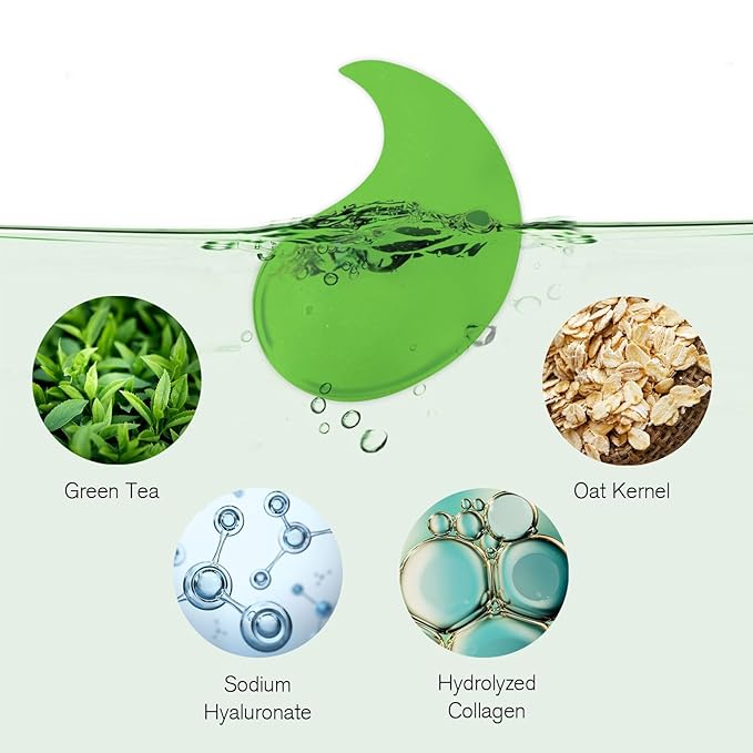 Under Eye Patches Dark Circles: 30 Pairs Collagen Eye Masks for Wrinkles and Puffy Eyes - Green Tea Eye Skin Care Gel Pads - Eye Bags/Fine Line Treatment for Men and Women