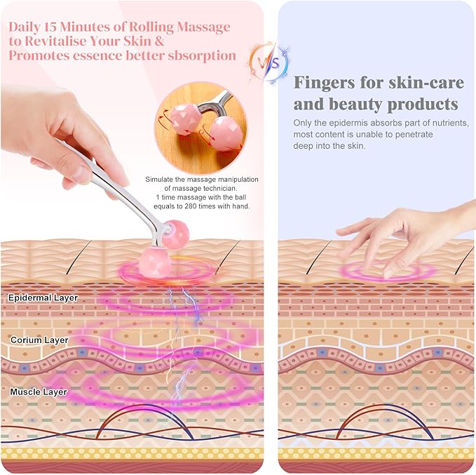 Face Roller for Wrinkles and Lifting, 3D Pure Jade Roller Diamond-Shaped for Women Men Skin Care Guasha Scraping Facial Massager Tool for Jawline V- Shape & Puffy Eyes & Lymphatic Drainage