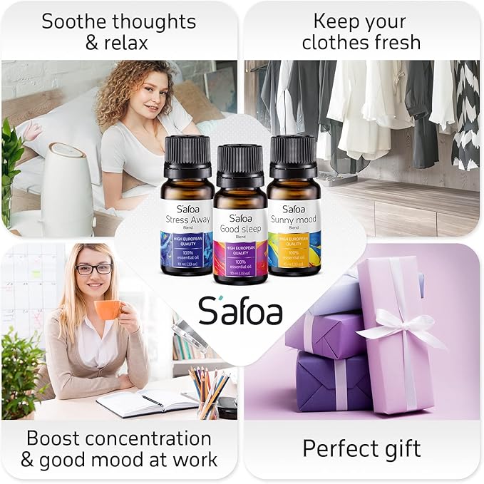 Top 6 Blends Essential Oils Set - Essential Oils Blends for Diffuser - Aromatherapy Blends Oils for Dream, Mood, Breathe, Love, Feel Good, Stress Relief