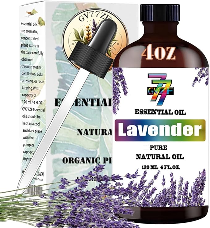 Lavender Essential Oil (4 oz) ā 100% Pure Fragrance Oil for Diffusers, Humidifiers, Aromatherapy, Relaxation, Bath, Massage, Candles, Soap Making, DIY, Home Cleaning, Gifts ā Gentle Floral Fragrance